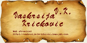 Vaskrsija Kričković vizit kartica